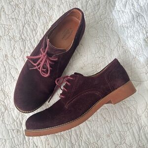 🍁🍂 GH Bass Women’s Elderberry Suede Classic Oxford sz 8.5 Fall Preppy 🍂🍁